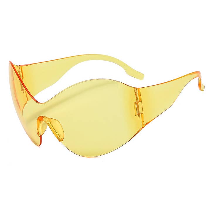 WoodWristCo - Wholesale Sunglasses - Women's - Y2K Future Technology Sense Frame Siamese PC Sunglasses5