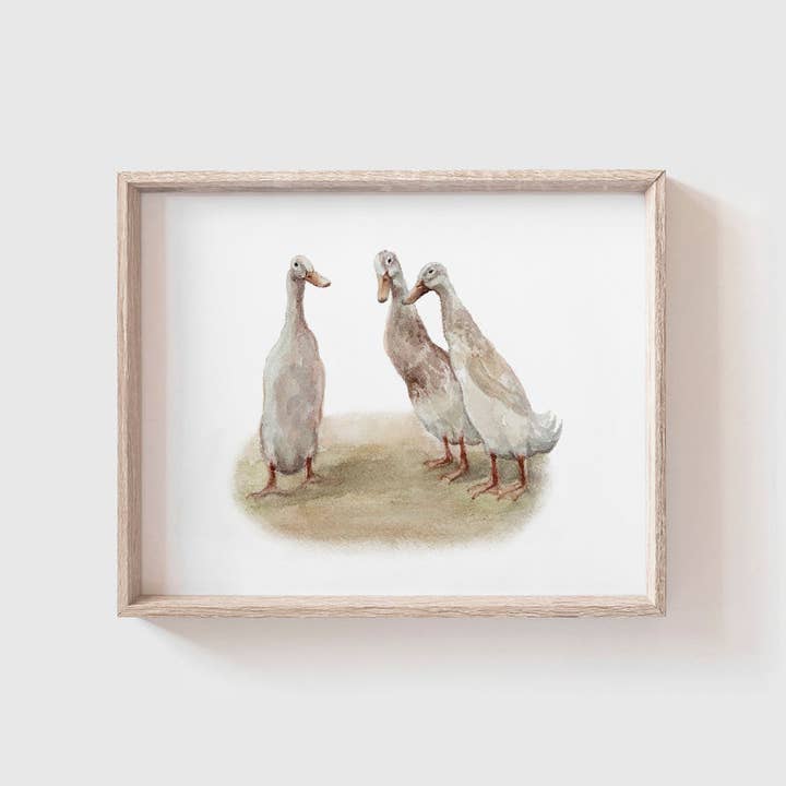 Lámina artística de patos para venta al por mayor de Tabitha Paige