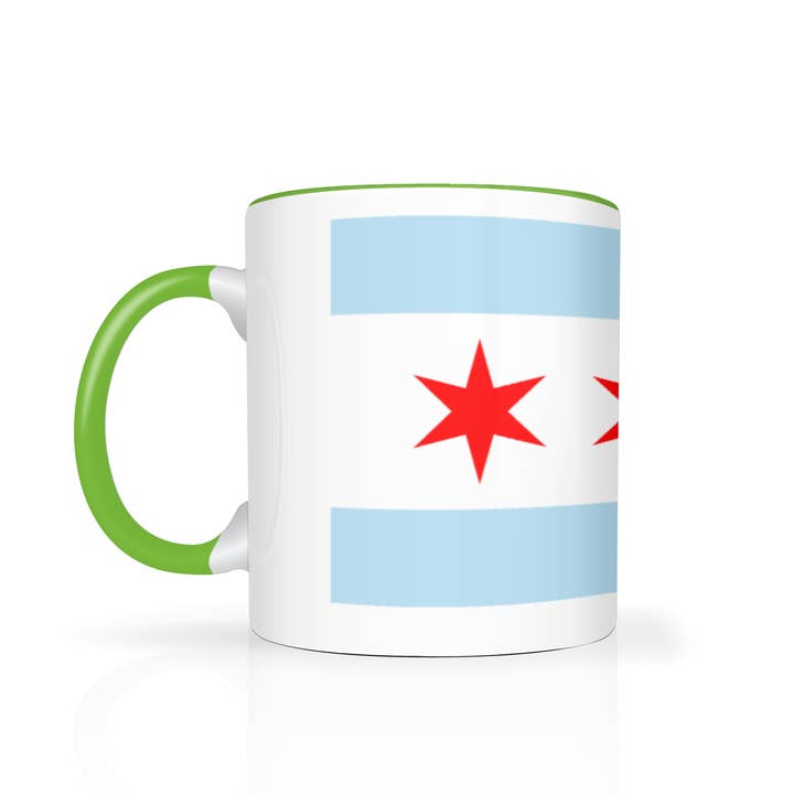 Chicago Flag Single Pot Leaf 11oz 2 Tone Mug for wholesale by Chicago Flag Store