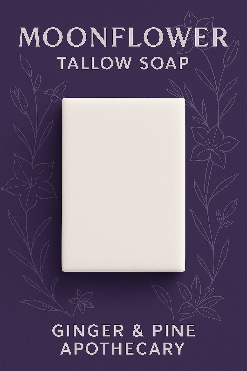 Ginger & Pine Apothecary - Wholesale Bar Soap - Tallow Soap – Moonflower Night | Floral Luxe Bar