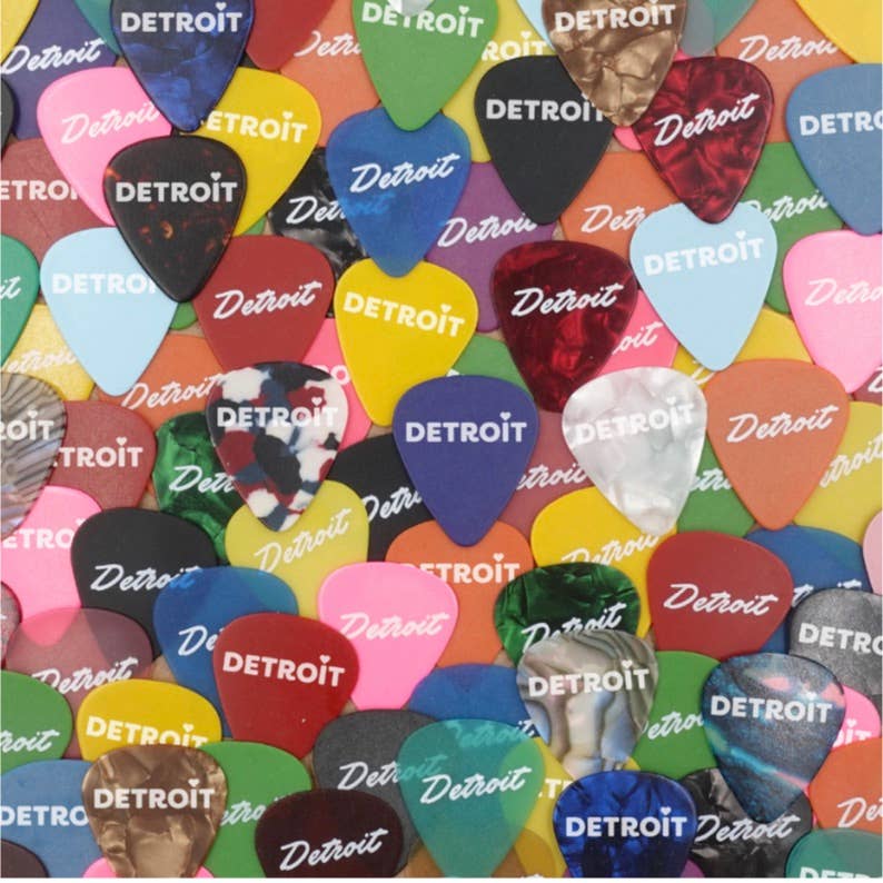 City Bird - Wholesale Music Accessory - Detroit Script Guitar Picks0