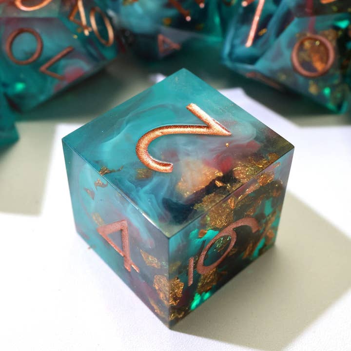 EBONWOOD - Wholesale Dice - Undertow 7-Piece Polyhedral Dice Set3