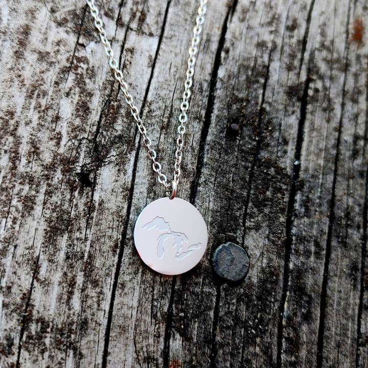 Great Lakes charm necklace for wholesale by Art Factory LLC