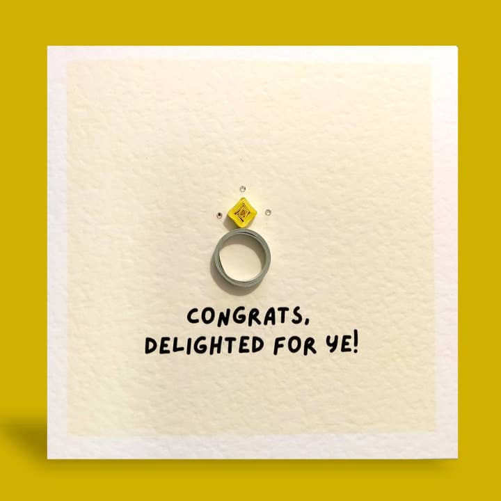 Tarjeta de felicitación 3D con diseño de quilates para felicitaciones, compromiso para venta al por mayor de Crane and Quiller