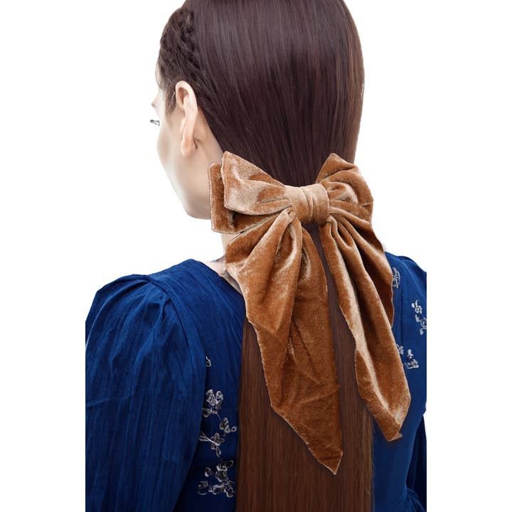 Cap Zone - Wholesale Hair Clip - Women's - Velvety Chenille Polyester Bow Knot Hair Clip