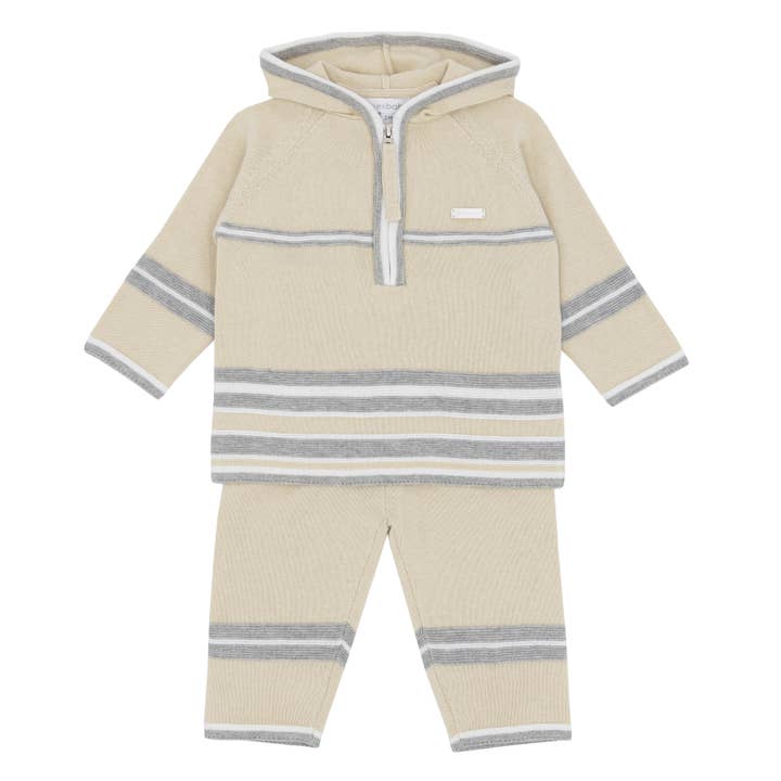 Conjunto de Capuz Tricotado Bege para Rapazes ROCHEFORT por atacado de Blues Baby