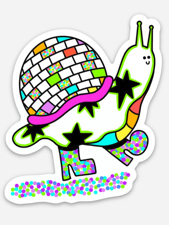 Disco Snail for wholesale by Liminal Moon Art Club