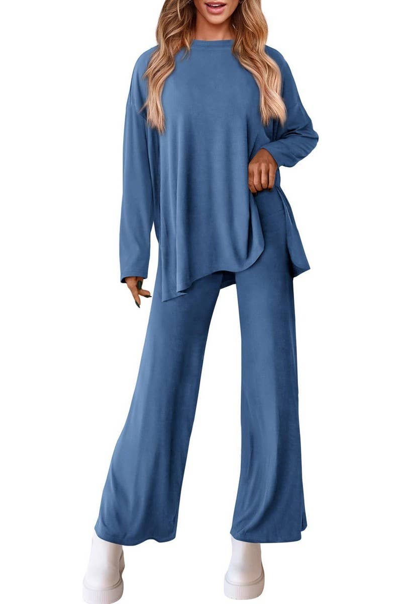 NINEXIS - Wholesale Top & Pant Set (NOT Loungewear) - Women's - CWSTB00483_2025 KNIT LOUNGE SET WOMEN 2 PIECE CASUAL OUTFITS5