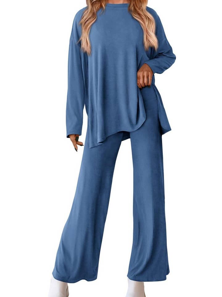 NINEXIS - Wholesale Top & Pant Set (NOT Loungewear) - Women's - CWSTB00483_2025 KNIT LOUNGE SET WOMEN 2 PIECE CASUAL OUTFITS5