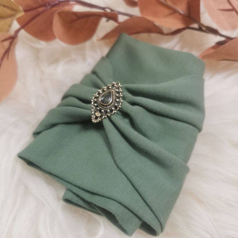 Bohia - Wholesale Fashion Headband - Women's - Mirela mint khaki headband3