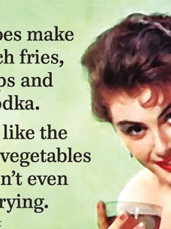 Ímã: Batatas fazem batatas fritas, batatas fritas e vodka. por atacado de Ephemera