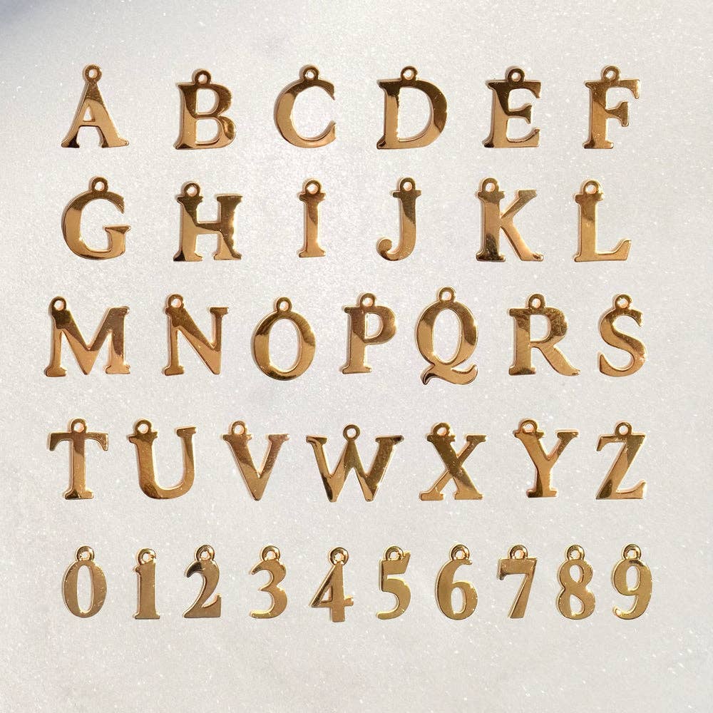 Honeycat Jewelry - Wholesale Individual Charm/Pendant - Dainty Letters & Shapes Charms (for charm bar!)4