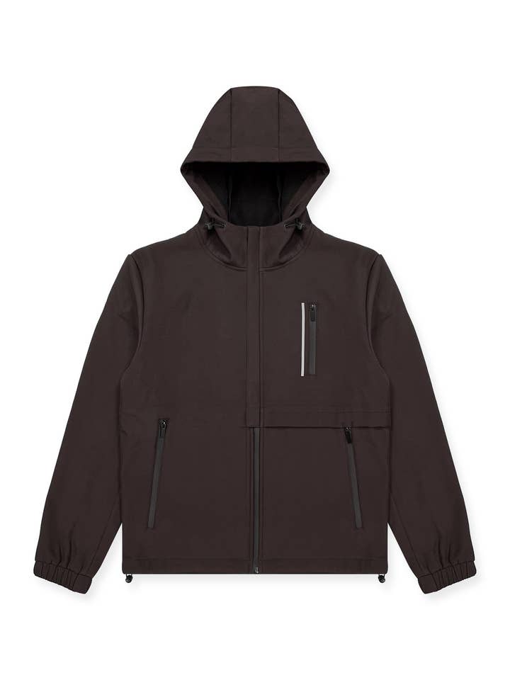 Brown Men's Soft Shell Jacket #K07 for wholesale on Faire