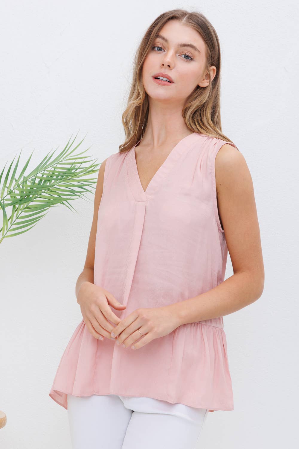 Blue B - Vendita all'ingrosso Camicetta - Donna - 31410T - Blusa arricciata in jacquard satinato con stampa a pois7