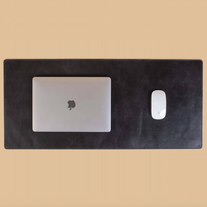 Leather Desk Mat | Black for wholesale by Aubyn + Rose