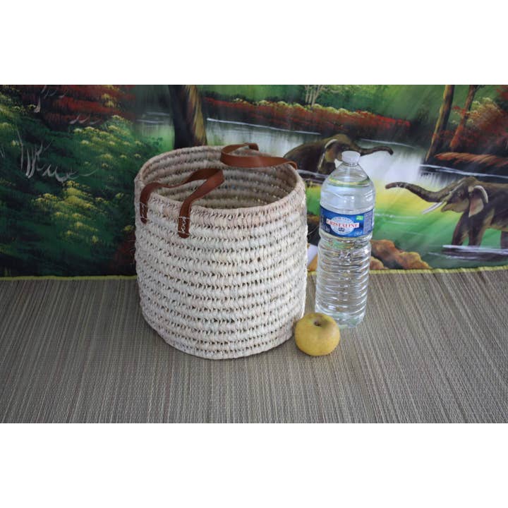 Boutique Huléti - Wholesale Basket - Round storage basket basket - Hand woven in palm tree - 100% NATURAL & ORIGINAL -1