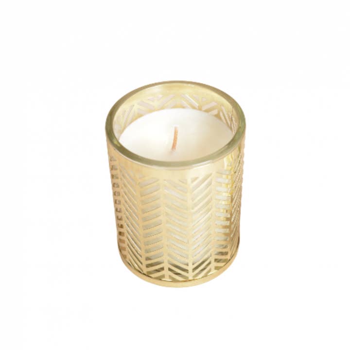 Vanilla spike candle small gold model 8x7.5cm for wholesale by AULICA