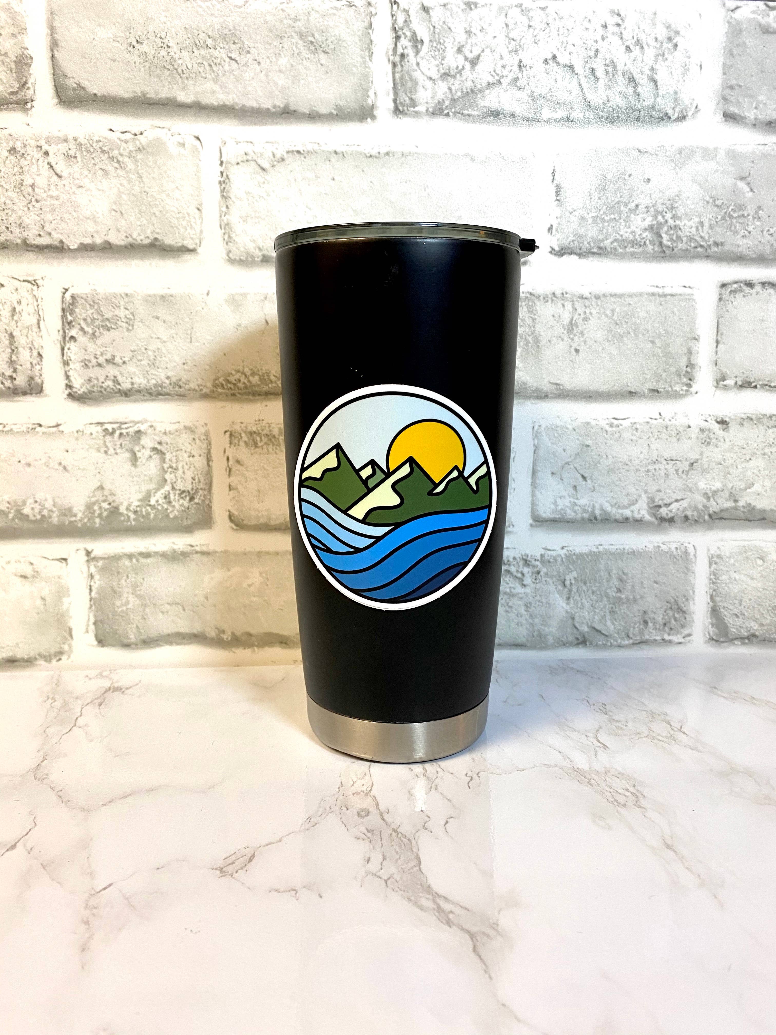 Aspen Designs - Wholesale Sticker - Mountain River Lake Elements Sticker2