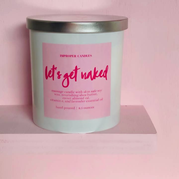 Improper Candles - Wholesale Jar/Filled Candle - Let's Get Naked Massage Candle3