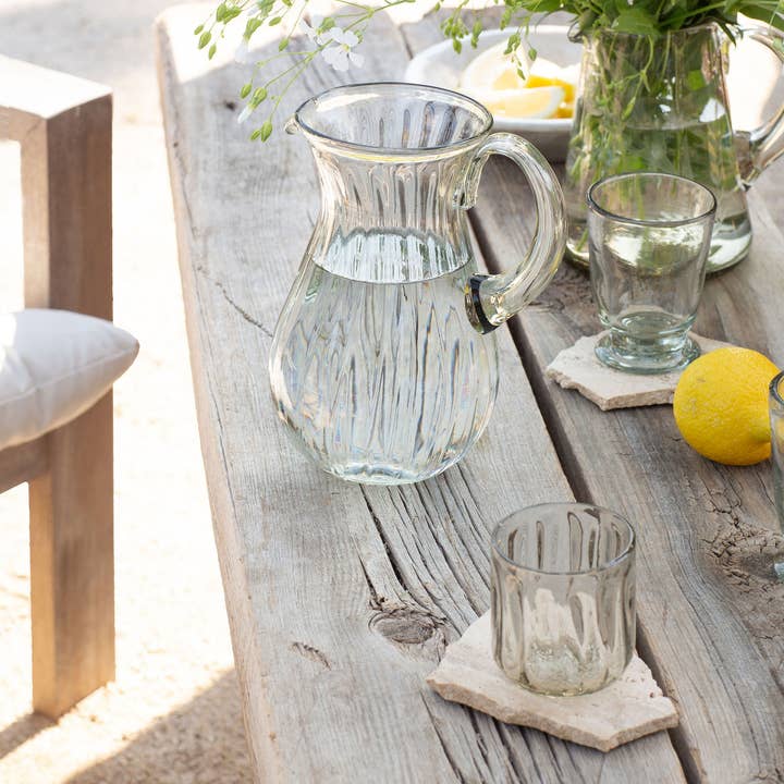 Villa Lua Home - Wholesale Drinking Glass/Cup - Handblown Fluted Tumbler, *New Rounded Bottom
