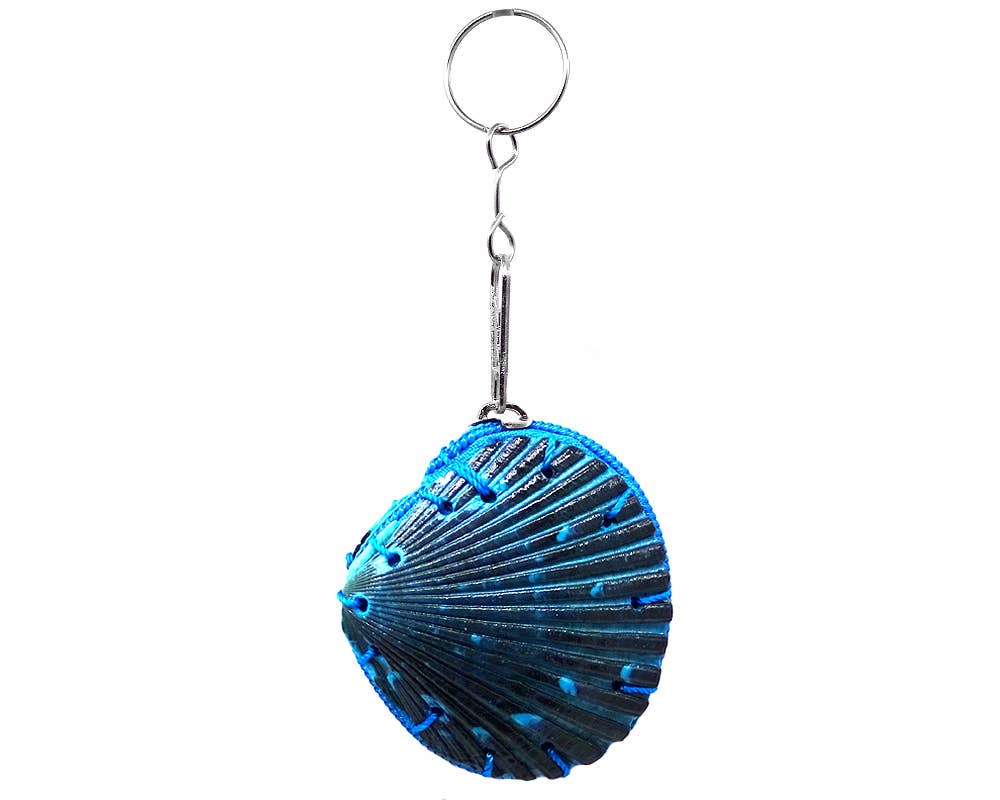 Pichincha - Wholesale Keychain - Women's - Natural Dyed Clam Shell Hard Coin Purse Keychain2