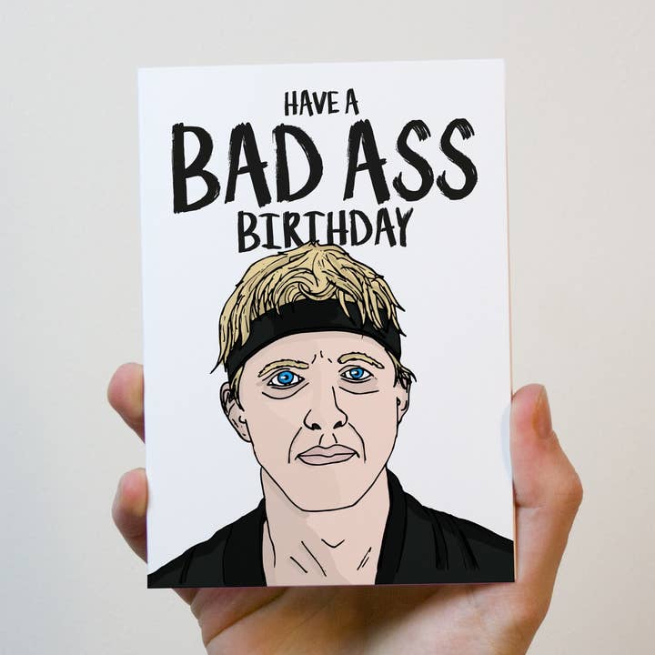 Cobra Kai Birthday Card for wholesale by Freckle and Specs