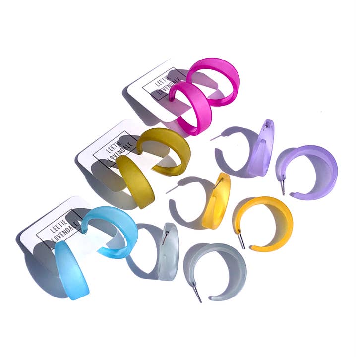Frosted Emily Hoop Earrings for wholesale by Leetie Lovendale