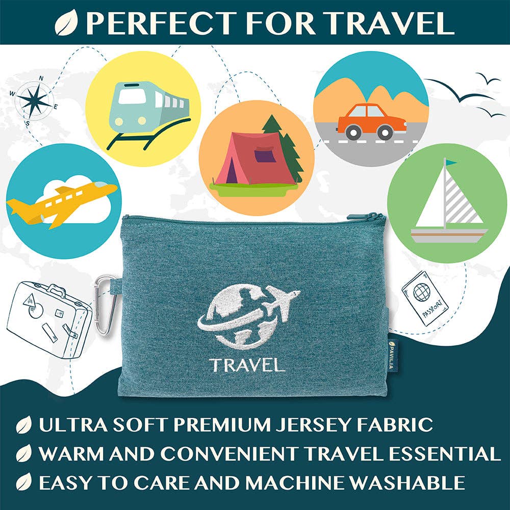 Pavilia - Wholesale Travel Blanket - Compact Fleece Travel Blanket Pillow14