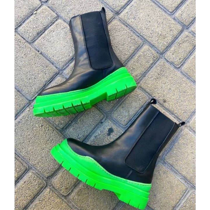 Alessandro Collection Italy – wholesale Chelseaboots – Dam – Kvinnokängor ALEX FLOU med fluorescerande sulor3