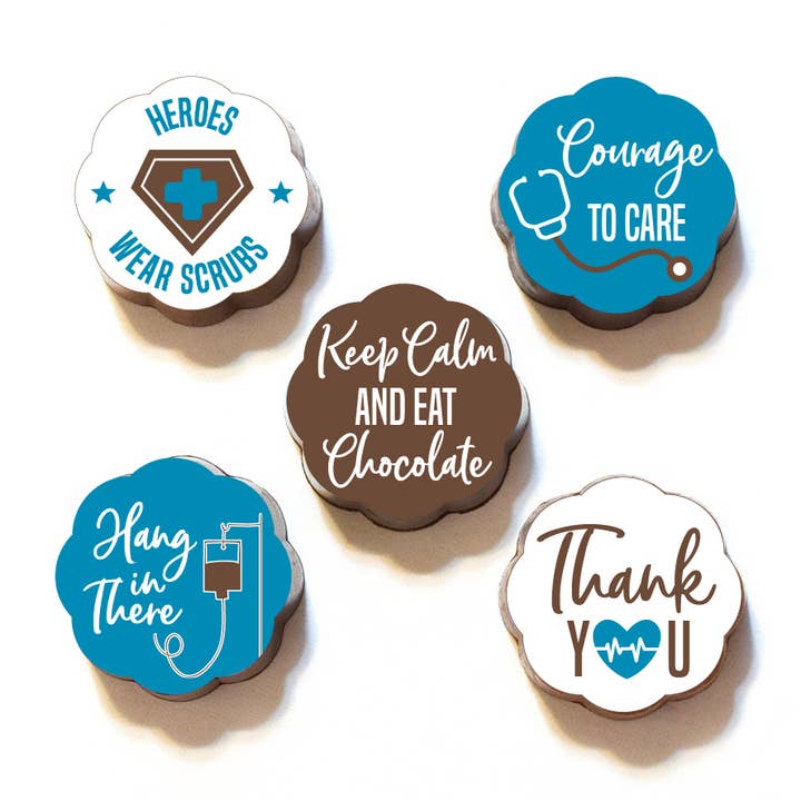 Health Care Heroes -Â Chocolate Covered Caramels for wholesale by Chouquette
