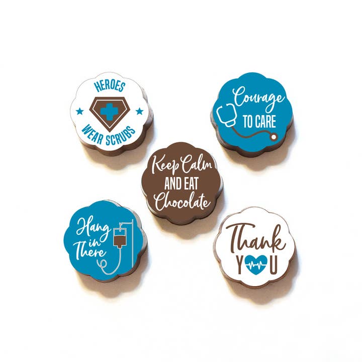 Health Care Heroes - Chocolate Covered Caramels for wholesale by Chouquette