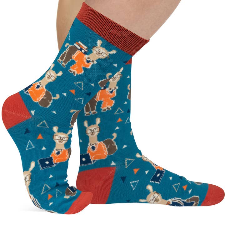 Lavley - Wholesale Socks - Unisex - Nerdy Llama Socks