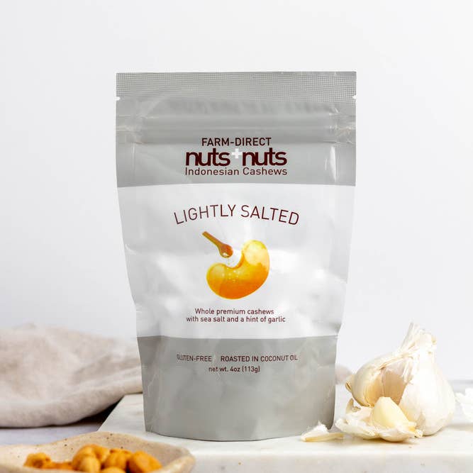 Nuts+Nuts - Wholesale Nuts - Lightly Salted Indonesian Roasted Cashews 4 Oz 5