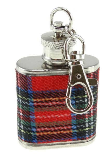 The Scotland Kilt Company - Wholesale Flask - 1oz Royal Stewart Hip Flask Keyring