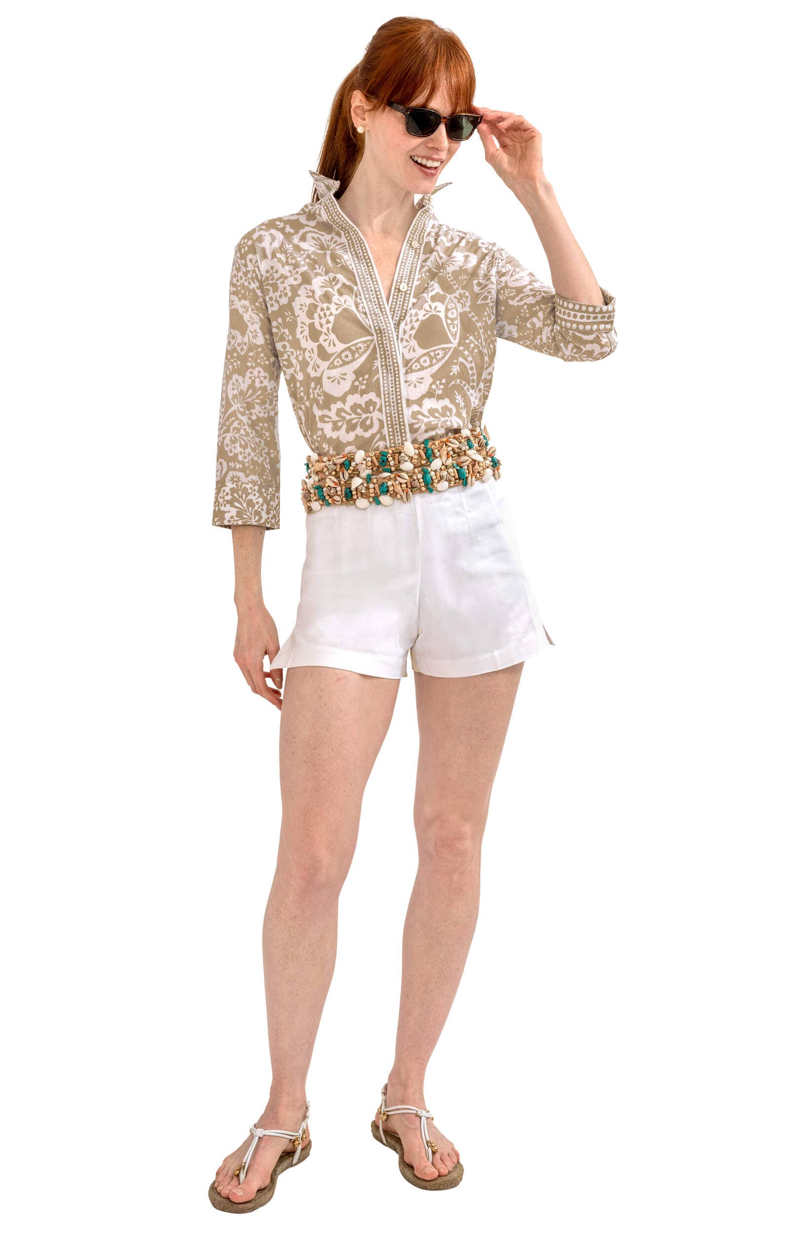 Gretchen Scott LLC - Wholesale Button Down Shirt - Women's - Comfy Cozy Shirt - Flora18