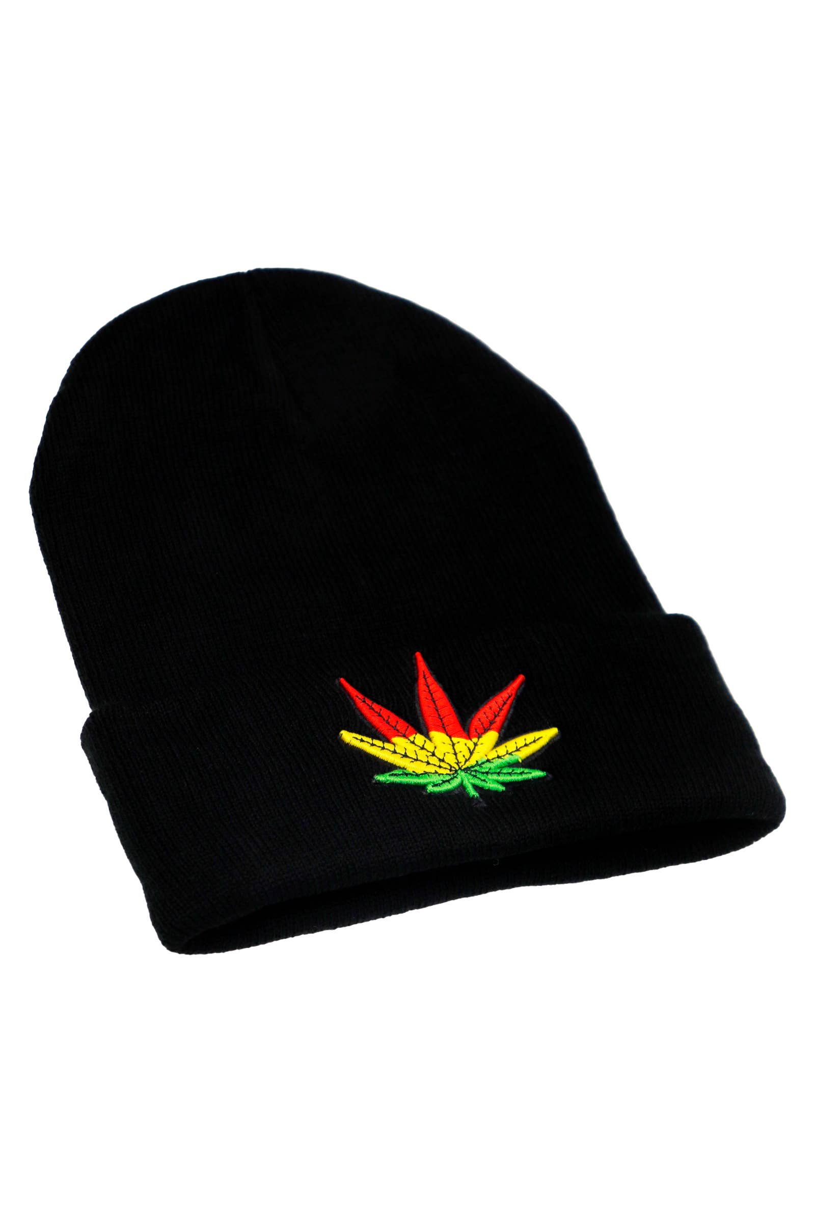 Cap Zone - Wholesale Beanie - Unisex - Marijuana Weed Leaf Acrylic Cuffed Beanie4
