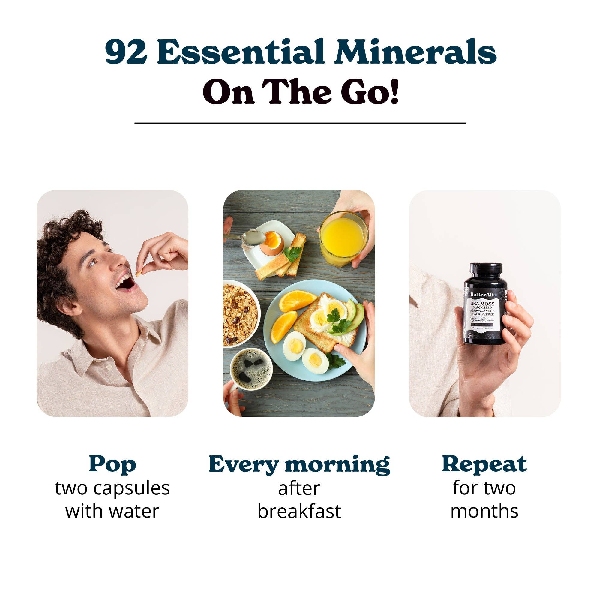 Azuretale INC - Wholesale Oral Supplement/Vitamin - Sea Moss Capsules With Ashwagandha | Vitamin C, Black Seed Oil, Black Pepper | 7-in-1 Supplement6