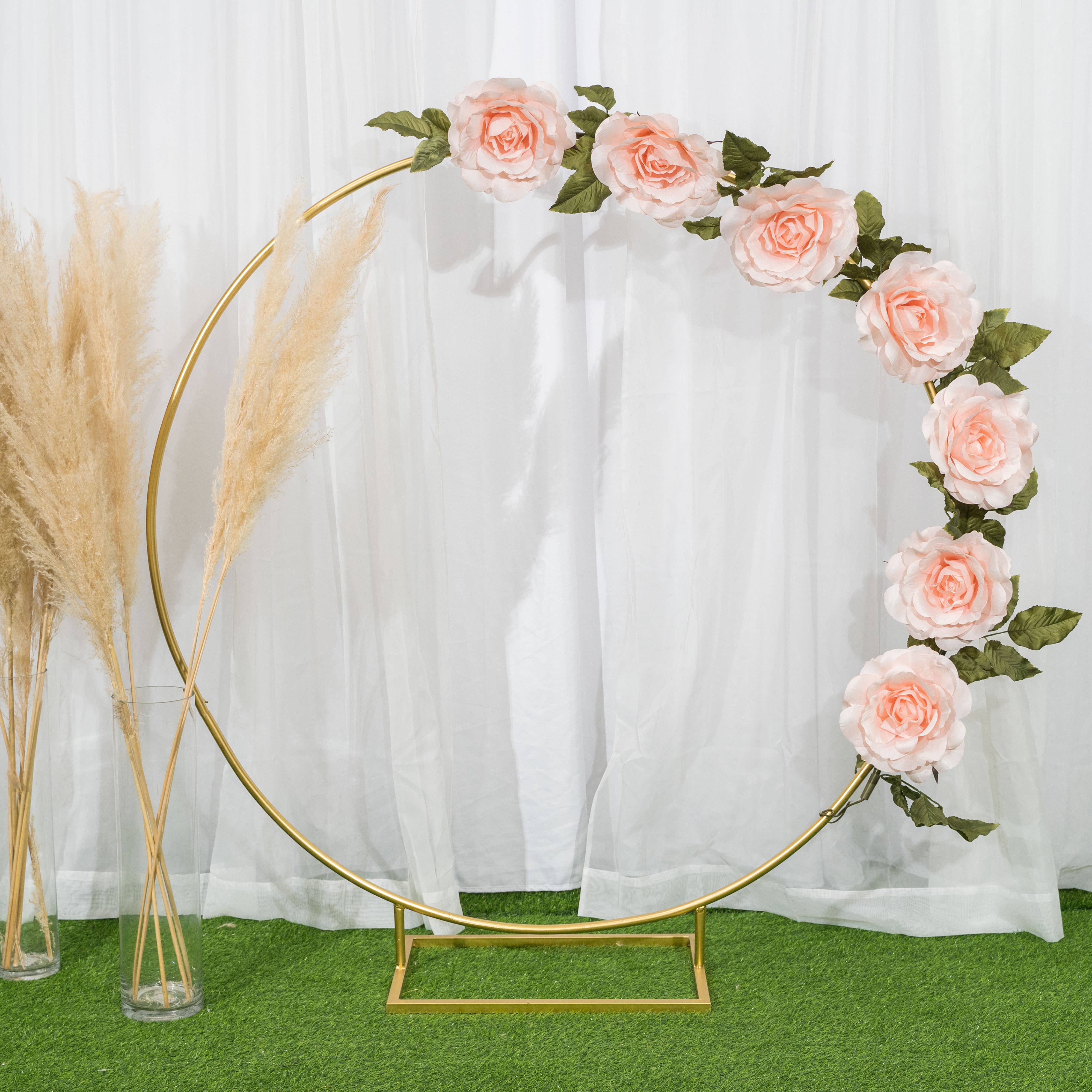 Artificial Jumbo Rose Garland - Blush for wholesale on Faire5