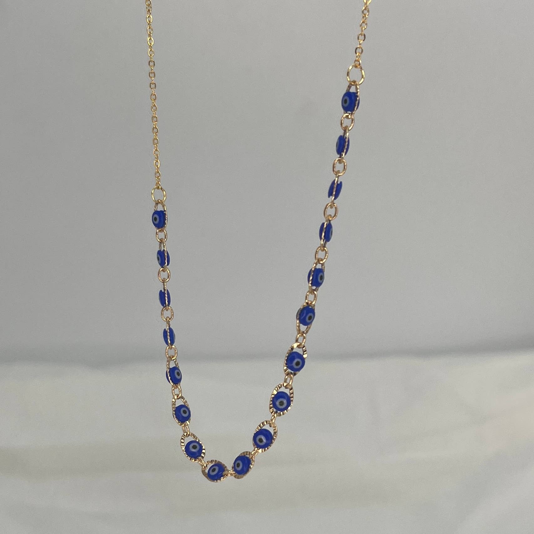 Loli - Wholesale Beaded/Pearl Necklace - Gold Plated Evil Eye Beaded Necklace - Protection, Handmade3