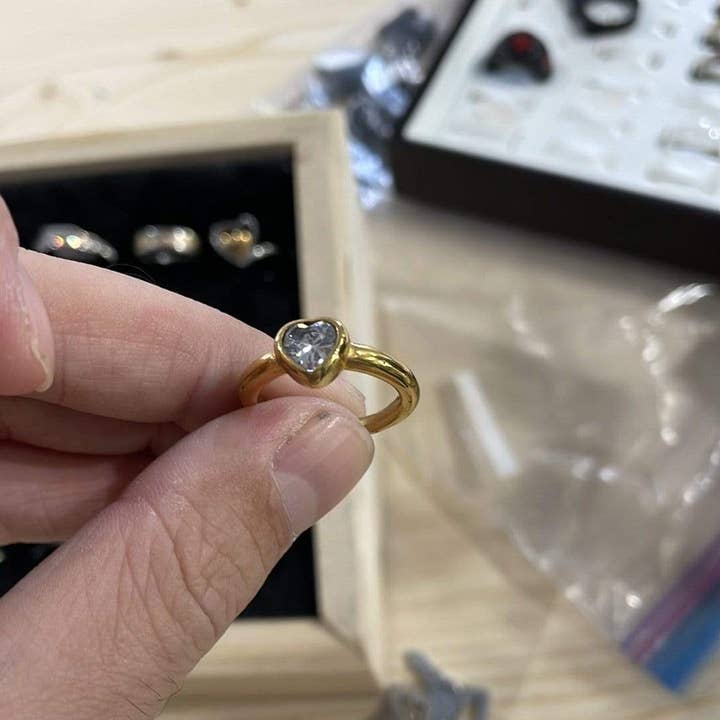 Bague Coeur CZ em CZ por atacado de Mathieu Blanchard