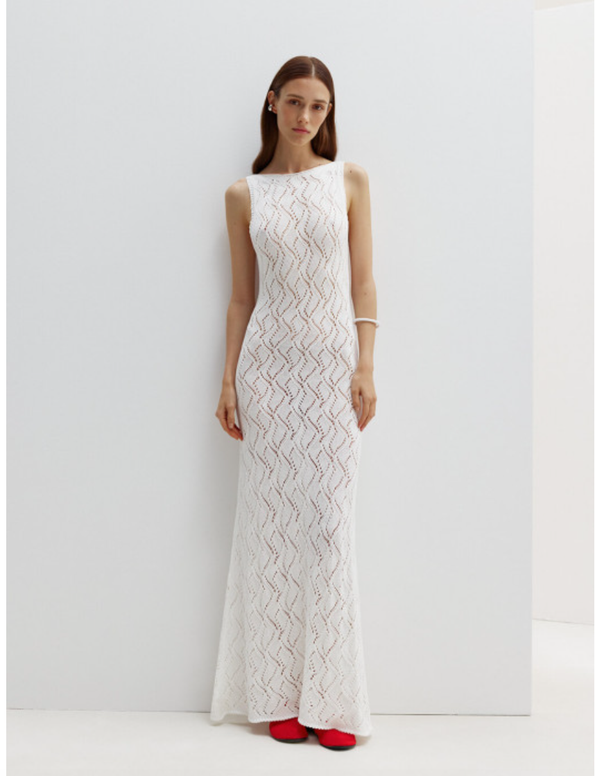 Nenya Fashion Limited - Wholesale Dress - Women's - Openwork Sleeveless Maxi Dress Rafaella1