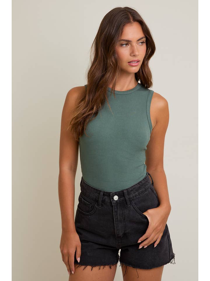 LE LIS - Wholesale Bodysuit - Women's - ROUND NECK SLEEVELESS BODYSUIT7