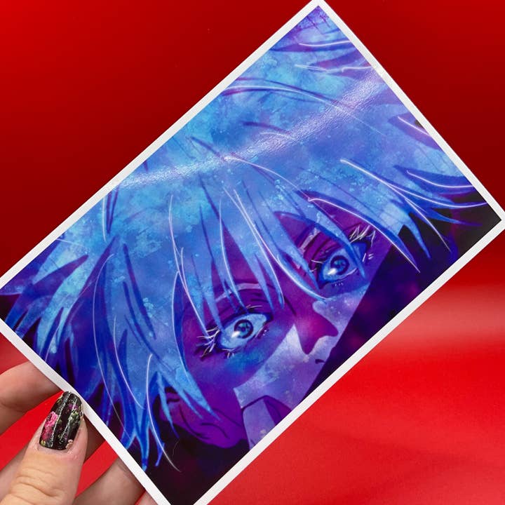 Gojo Satoru JJK Art Print Anime & Manga Illustration for wholesale by Elegant Potato Anime