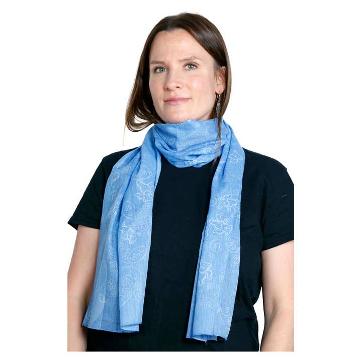 Sunshine Joy - Wholesale Scarf – Women's - Grateful Dead Long Bear Fashion Scarf Blue1