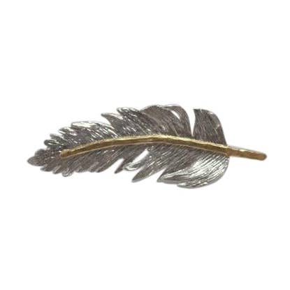Textured feather brooch for wholesale by LBJ Jewellery