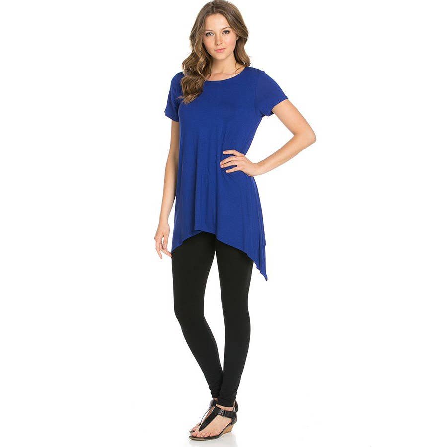 Azules Clothing - Wholesale Tunic - Women's - ATP-2267RS Piko Short Sleeve Tunic17