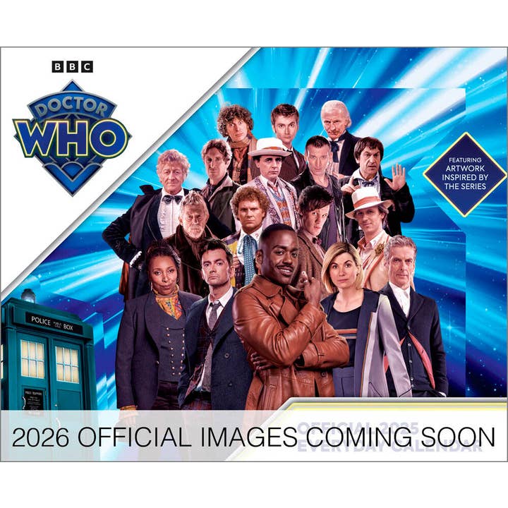 BrownTrout Publishers - Wholesale Calendar - Doctor Who 2026 Day-to-Day Desk Calendar