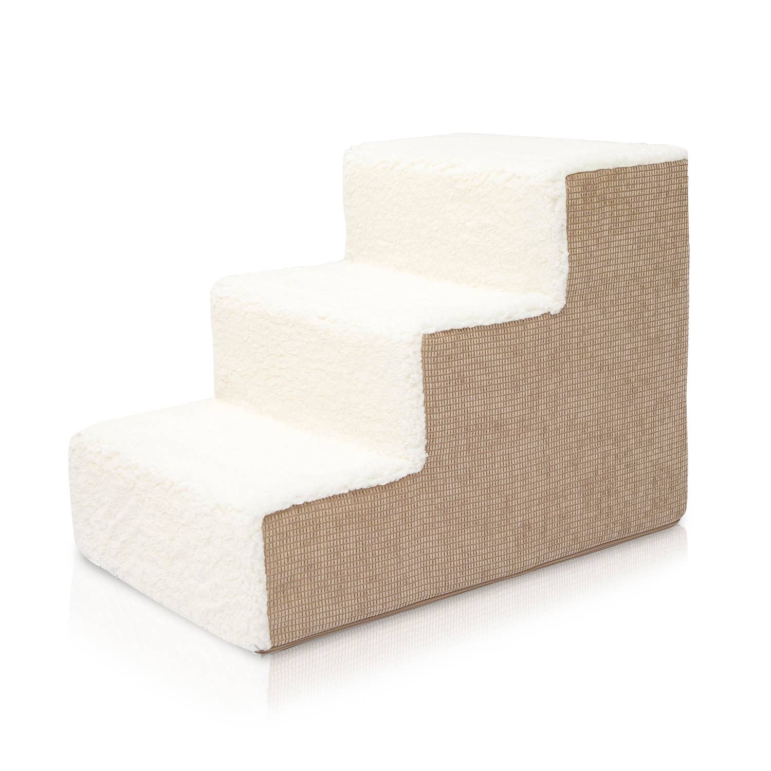 Precious Tails - Wholesale Pet Steps & Ramps - Cat/Dog - Precious Tails High Density Foam Sherpa 3 Steps Pet Stair8