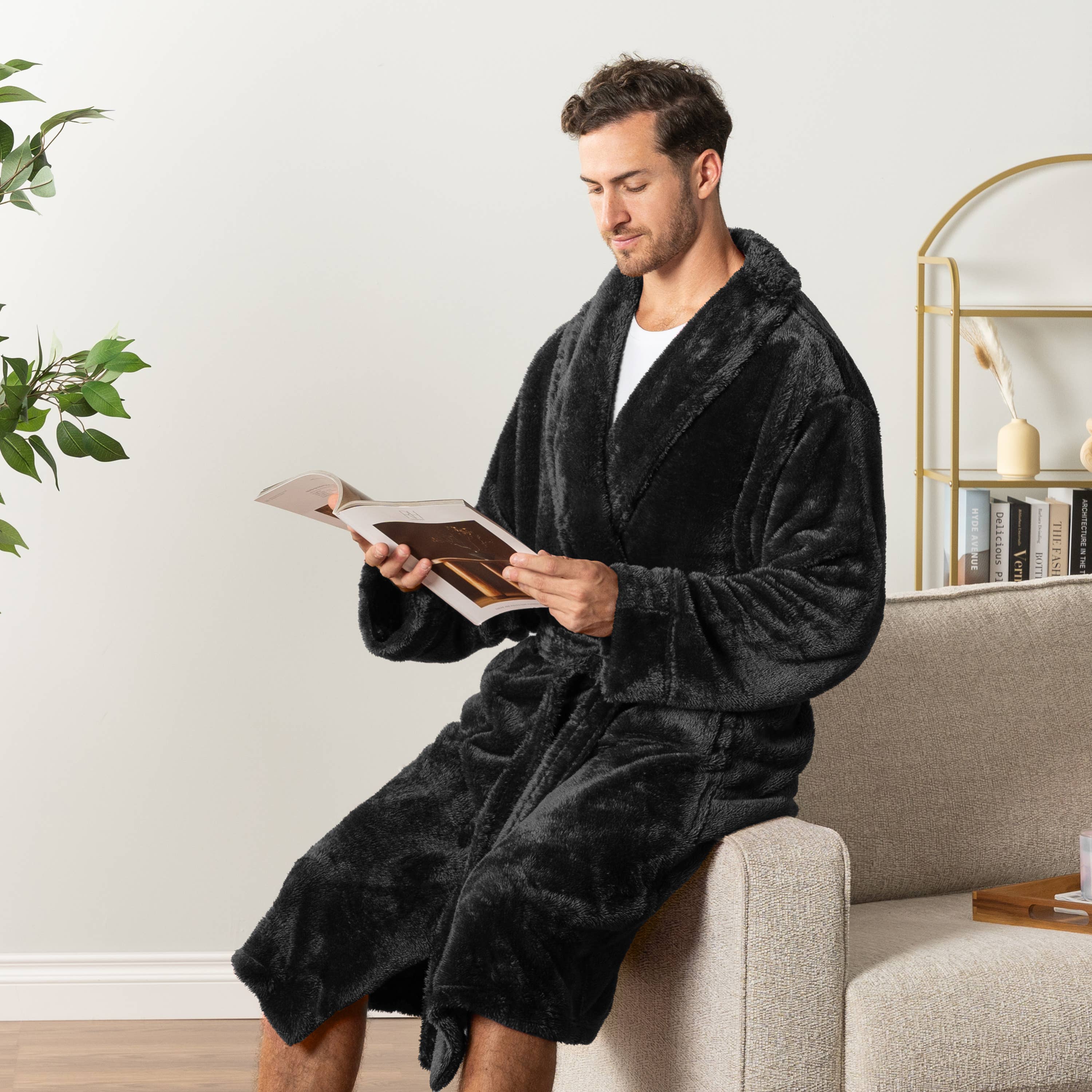 Pavilia - Wholesale Robe - Men's - Men's Sherpa Fluffy Robe33