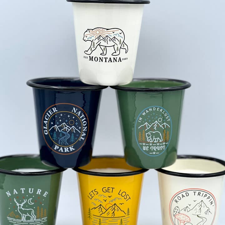 The Sacred Wild Candle Co - Wholesale Jar/Filled Candle - Unique! Reusable Enamel Cup Candle - Nature Makes Me Horny